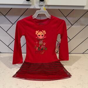 Lalaloopsy Pajamas Nightgown New with Tags holiday Christmas pink green size 4T